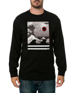 The Wavy Long Sleeve Tee in Black