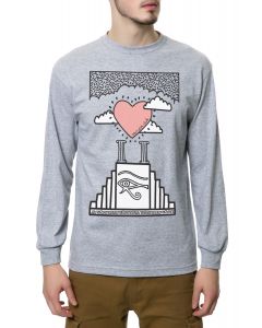 The Temple LS Tee in Heather Gray