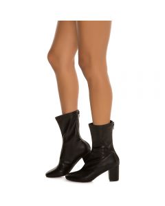 Camy-4S Mid-Calf Low Heel Boot Black