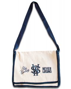 Stay Winning Navy Blue Messenger Bag