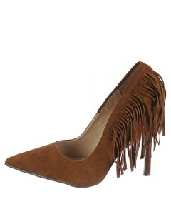 Fringe High Heel Plaza-5 Tan