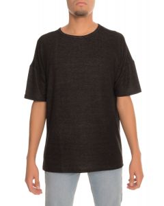 The Drop Shoulder Box Fit French Terry Tee in Onyx