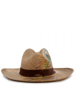 Peacock Brown Panama Hat Size M