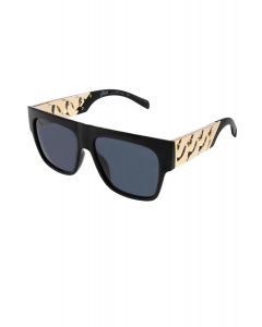 The Cache Sunglasses in Shiny Black and Gold
