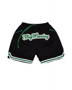 Stay Winning Black/Green Mesh Shorts