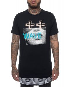 The Psych Tone Oversized Inset Tee in Black