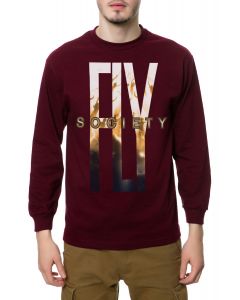 The Angels Long Sleeve Tee in Burgundy