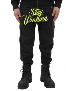 Stay Winning Script Black/Neon Yellow Joggers