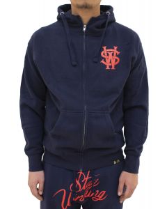 Stay Winning OG/Script Logo Navy/Red Full Zip-Up Hoodie
