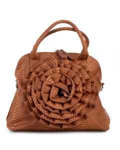 Classy Rose Handbag Brown