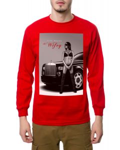 The Wifey Long Sleeve Tee in Red