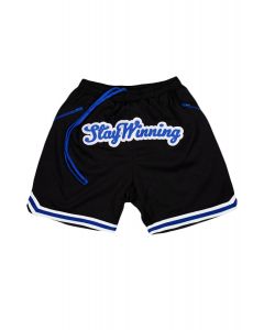 Stay Winning Black/Blue Mesh Shorts