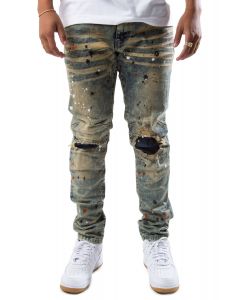 Schizo Distressed Splatter Jeans