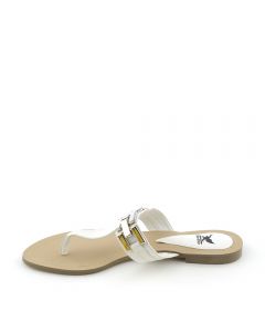 Baugette Thong Sandal White