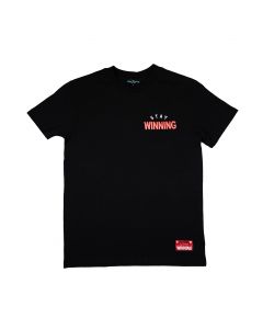 Stay Winning Black/Red Logo Puff Print Tee