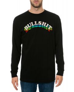 The Bullshit Rainbow Long Sleeve Tee in Black