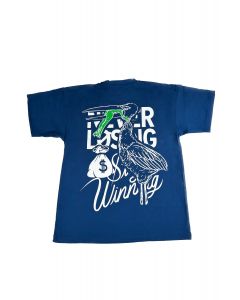 Stay Winning Never Give Up Blue Tee