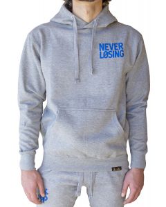 Stay Winning Never Losing Grey/Blue Hoodie