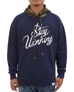 Stay Winning Original Script Navy Camo Hoodie