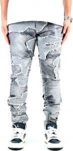 LIN Men's Premium Heavy Washed Skinny Denim Pants