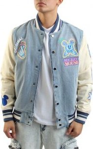 Mickey Mouse Denim Varsity Jacket