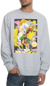 The Encompassing Flower Crewneck Sweatshirt in Heather Grey