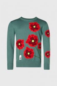 Opium Poppy Flower Knit Sweater