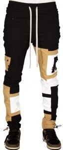  + Steps Color Blocking Cargo Joggers Pants