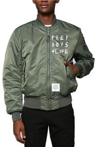 The Prep Boys 4 Life Lightweight MA-1 Bomber in Army Green