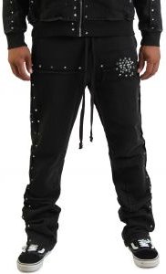 Dazzle Stud Fleece Flare Joggers