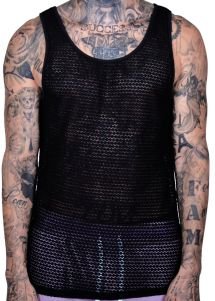 Urban Classics Herren Slim Fit Basic Tank Top aus Grobripp schwarz