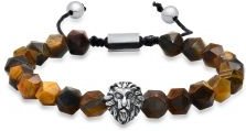 Lion's Head Tiger Eye Hex Bracelet