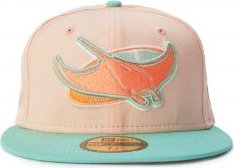 Tampa Bay Rays Peach Mint 59FIFTY Fitted Hat