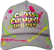 Cross Colours Since 1989 Airbrushed Trucker Hat - Silver