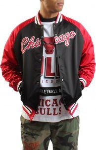 NBA Chicago Bulls Vintage Logo Satin Jacket 