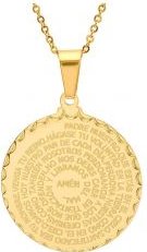 Padre Nuestro Prayer Medallion Necklace