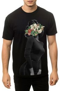The Flower Face Tee in Black