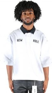 RADEON Men's S/N Jersey 3/4 Sleeve Crop Top Polo