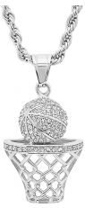 SWISH Basketball Pendant Necklace