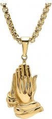 Bless Up Prayer Hands Pendant