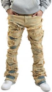 Chaos Stacked Shredded Jean