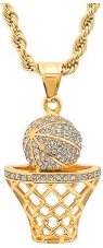 SWISH Basketball Pendant Necklace