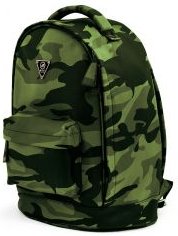 Mint Camo Leather Backpack Olive