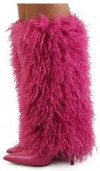 Demure-01Fur Stiletto Boot 
