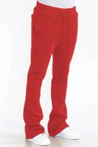 Solid Flare Stacked Track Pants