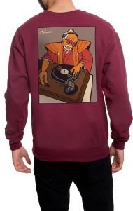 The DJ Grandpa Crewneck Sweatshirt in Maroon