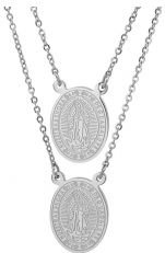 Virgin Mary Oval Scapular Necklace