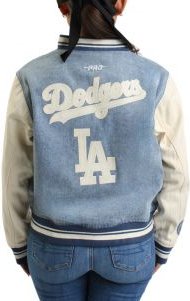 Los Angeles Dodgers Denim Varsity Jacket 
