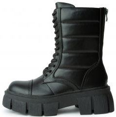 Dovey 1- Black Combat Ankle Boots