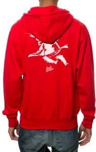 The Cherub Zip-Up Hoodie in Red
